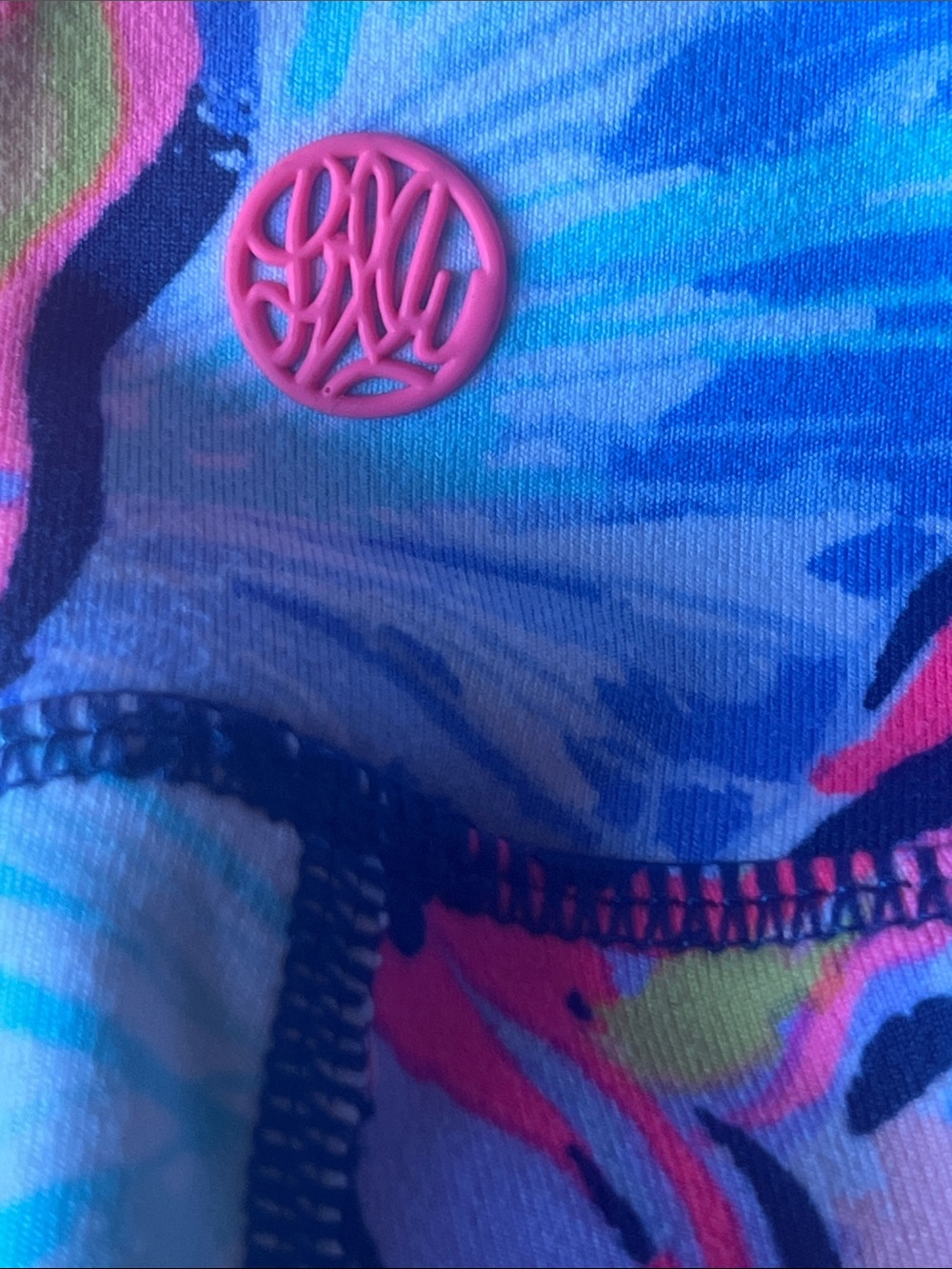 Lilly Pulitzer Marla Leggings — Pink & Blue Boho Print SIZE small - Picture 8 of 9